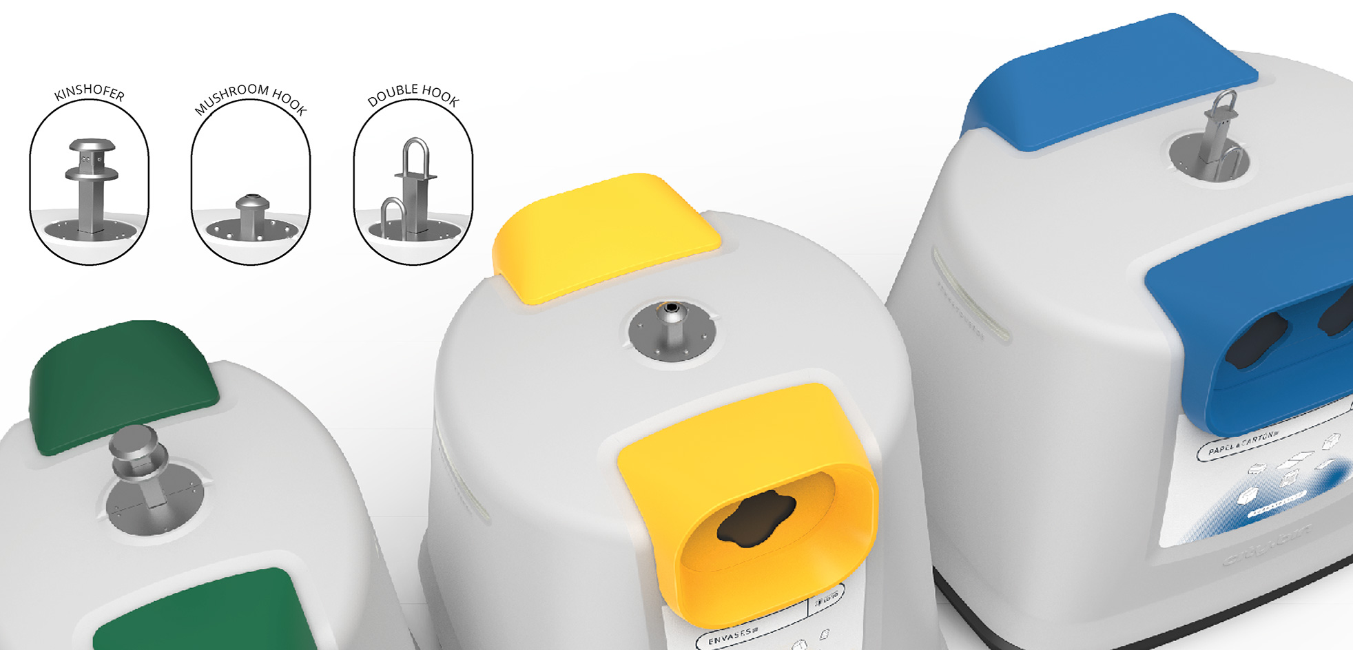 City.Bin single and double hook systems